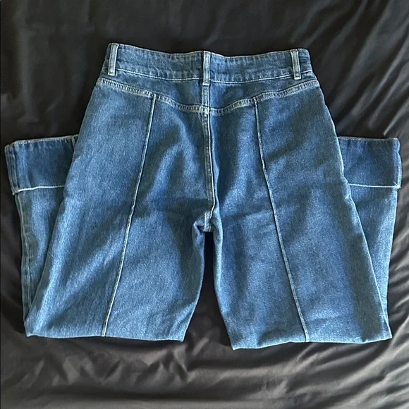 FRAME 70’s Seamed Crop Straight Leg Jeans - Picture 4 of 4